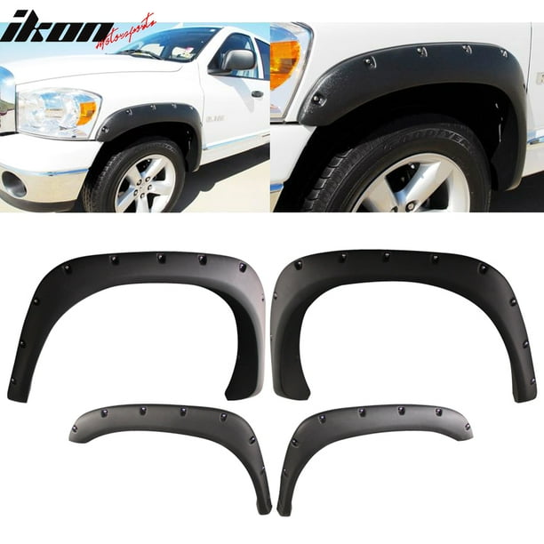For 02-08 Ram 1500 03-09 Ram 2500//3500 Pocket Rivet Style Fender Flares Cover
